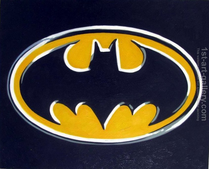 846x685 Batman Sign 2 Pop Art Reproduction 1st Art Gallery - Batman Logo Painting