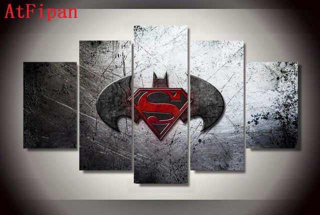 640x430 Online Shop Atfipan Wall Art Modular Pictures 5 Pieces Amazing - Batman Logo Painting