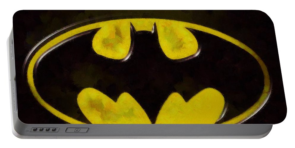 993x500 Painted Batman Logo Portable Battery Charger For Sale By Dan Sproul - Batman Logo Painting