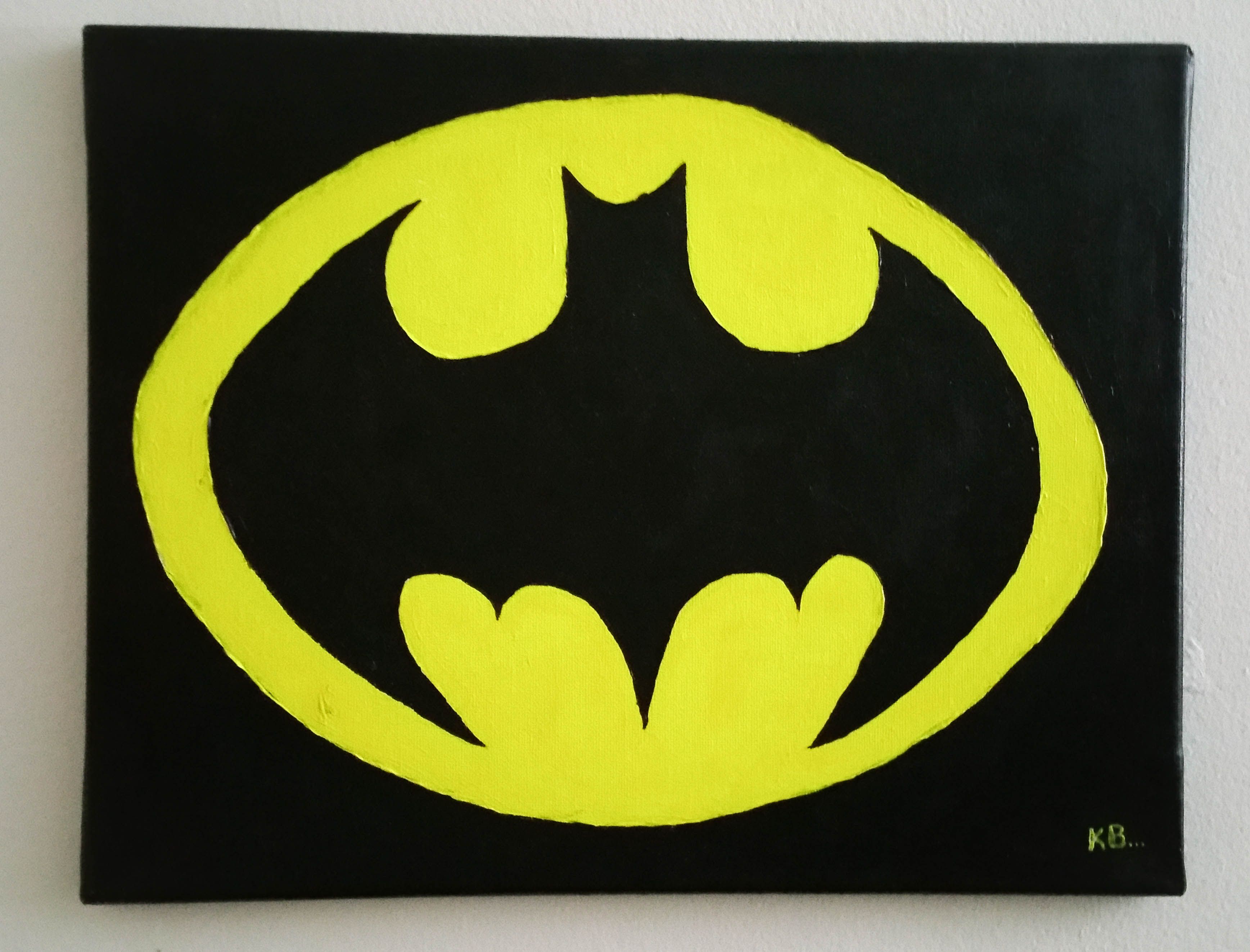 3473x2646 Painting Batman Logo, - Batman Logo Painting