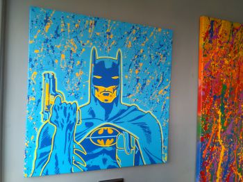 350x262 Artfido Buy Art Online Batman Stencil Art Painting 2737222879 - Batman Painting Online