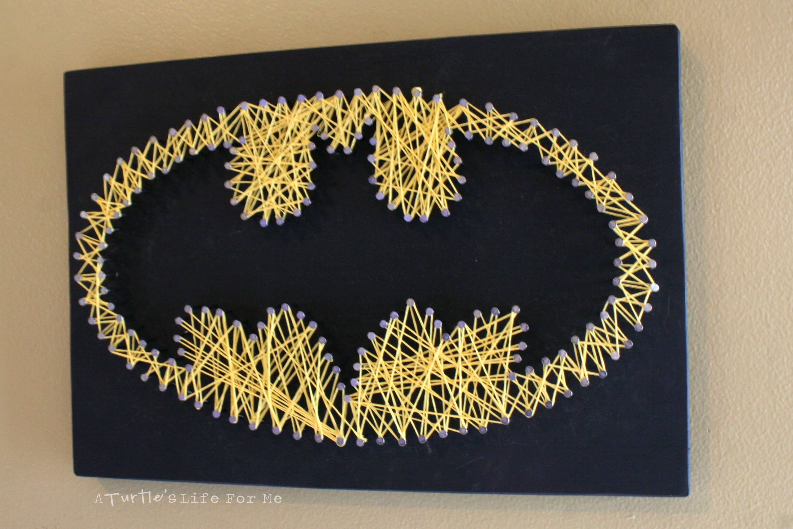 2588x1725 Batman String Nail Art - Batman Symbol Painting