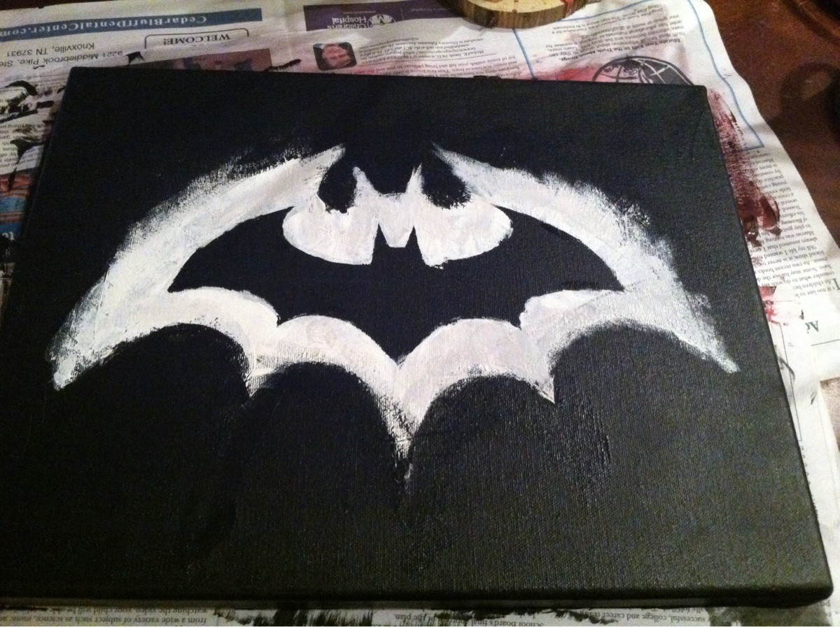1200x897 Batman Symbol Painting. Dccomics - Batman Symbol Painting