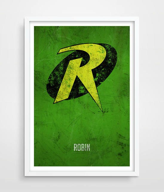 549x640 Online Shop Robin Superhero Poster Dc Comics Wall Art Justice - Batman Symbol Painting