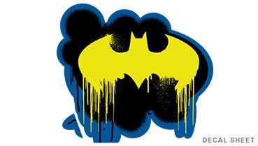 369x209 Batman Bat Symbol Spray Paint Wall Decal - Batman Symbol Painting