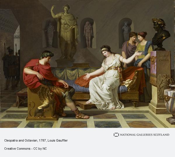 600x539 Cleopatra And Octavian National Galleries Of Scotland - Battle Of Actium Painting