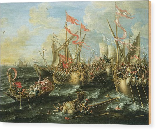 536x446 The Battle Of Actium 2 September 31 Bc Painting By Lorenzo Castro - Battle Of Actium Painting