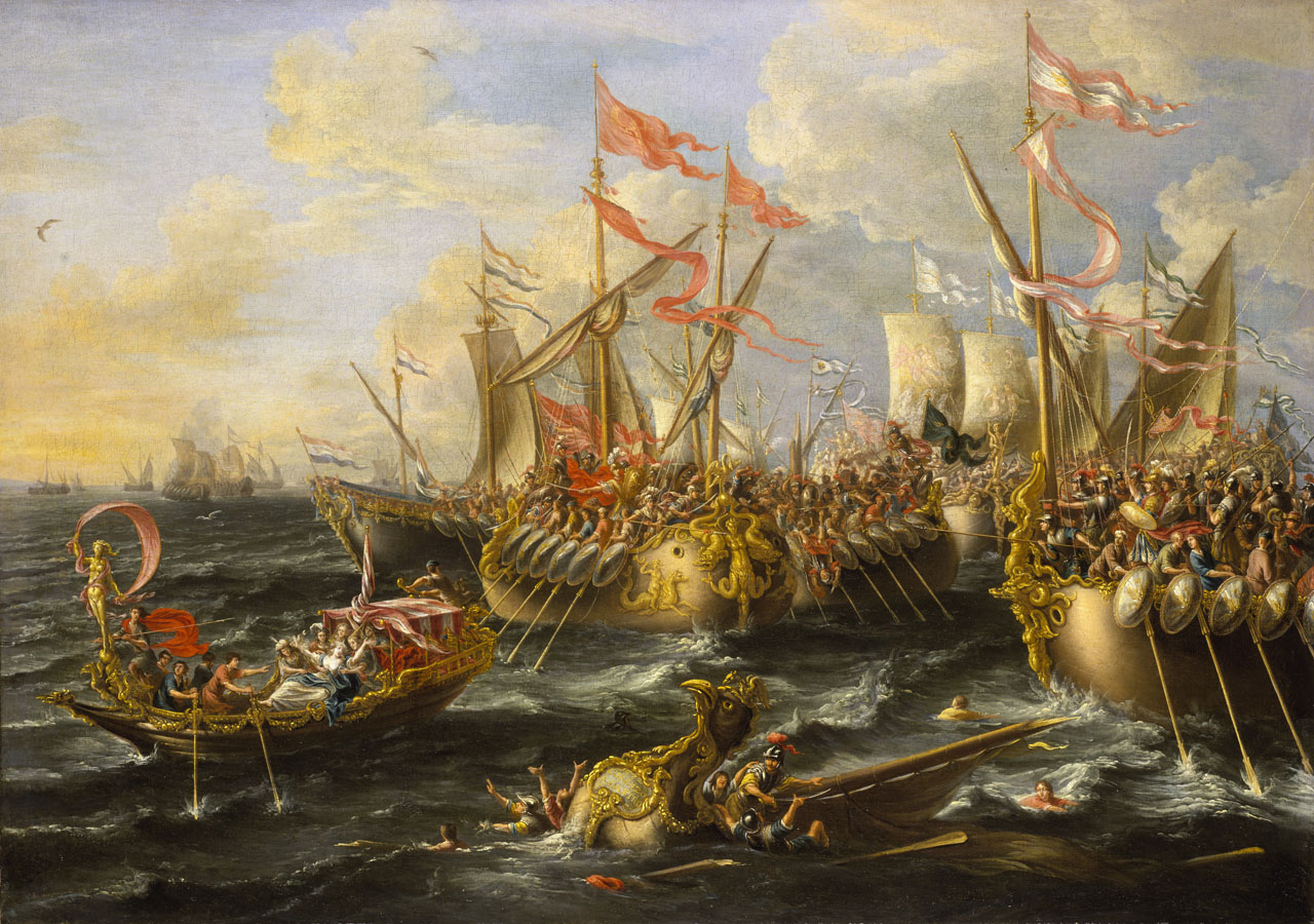 1280x900 The Battle Of Actium, 2 September 31bc - Battle Of Actium Painting