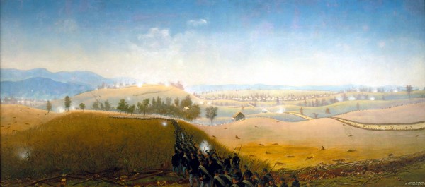 600x265 The 7th Maine Fought Its Way Out Of An Antietam Trap Living - Battle Of Antietam Painting