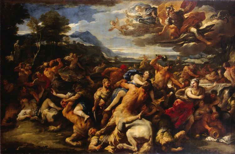 750x492 Classical Centaur Art Wedding Battle, Etc. Centaurica - Battle Of Armageddon Painting