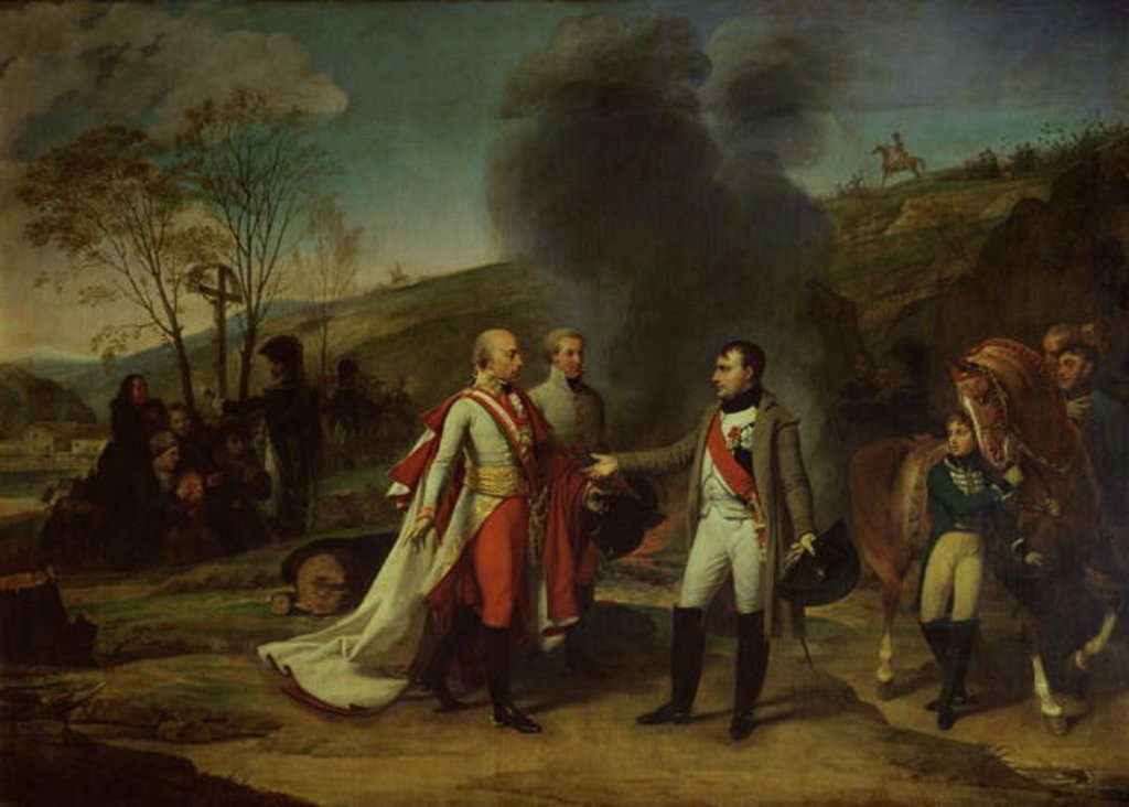 1024x732 Meeting Between Napoleon I And Francis Ii After The Battle - Battle Of Austerlitz Painting