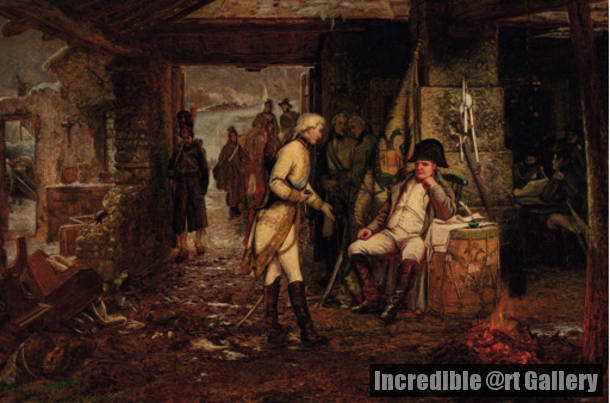 610x403 The Parley An Emissary And Napoleon After The Battle - Battle Of Austerlitz Painting