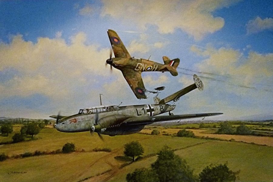 900x601 Final Flight Battle Of Britain 249 (Gold Coast) Squadron - Battle Of Britain Painting