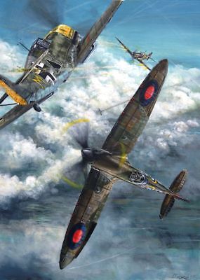 285x400 Original Ww2 Military Aviation Art Painting Battle Of Britain Me - Battle Of Britain Painting