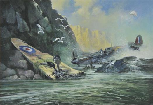 524x360 Rayson (John). `wingd A Prayer`, Original Painting - Battle Of Britain Painting