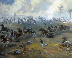 300x240 Us Civil War Painting First Battle Of Bull Run 8x10 Real Canvas - Battle Of Bull Run Painting