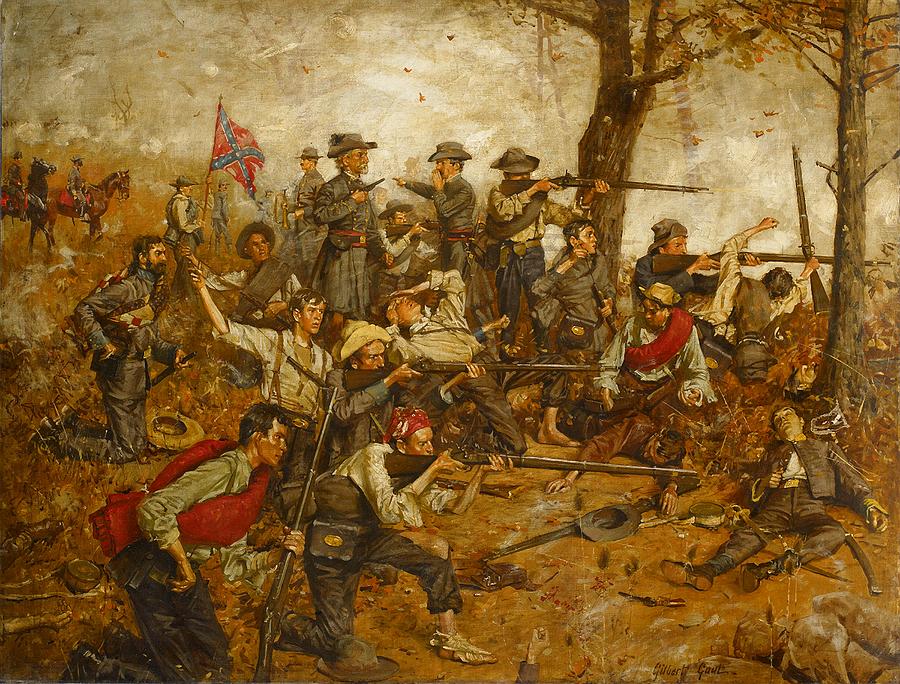 900x684 Confederate Cavalry Paintings Fine Art America - Battle Of Cedar Creek Painting