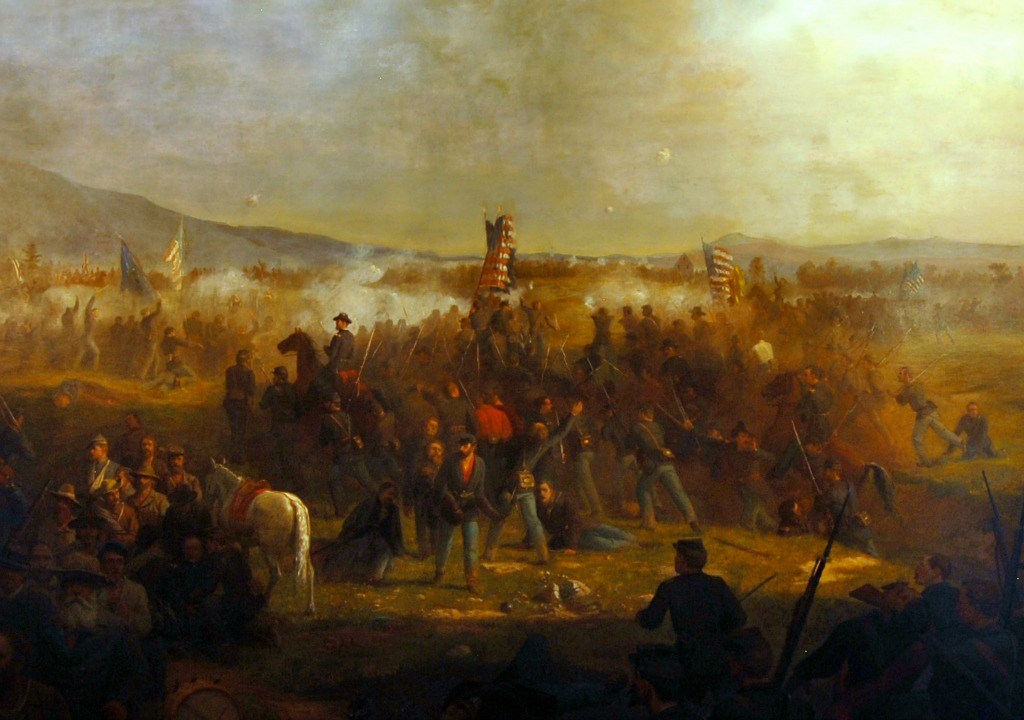 1024x720 Its Battle Of Cedar Creek Closeup - Battle Of Cedar Creek Painting