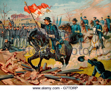 390x320 The Battle Of Cedar Creek, October 19, 1864 Stock Photo 32386810 - Battle Of Cedar Creek Painting