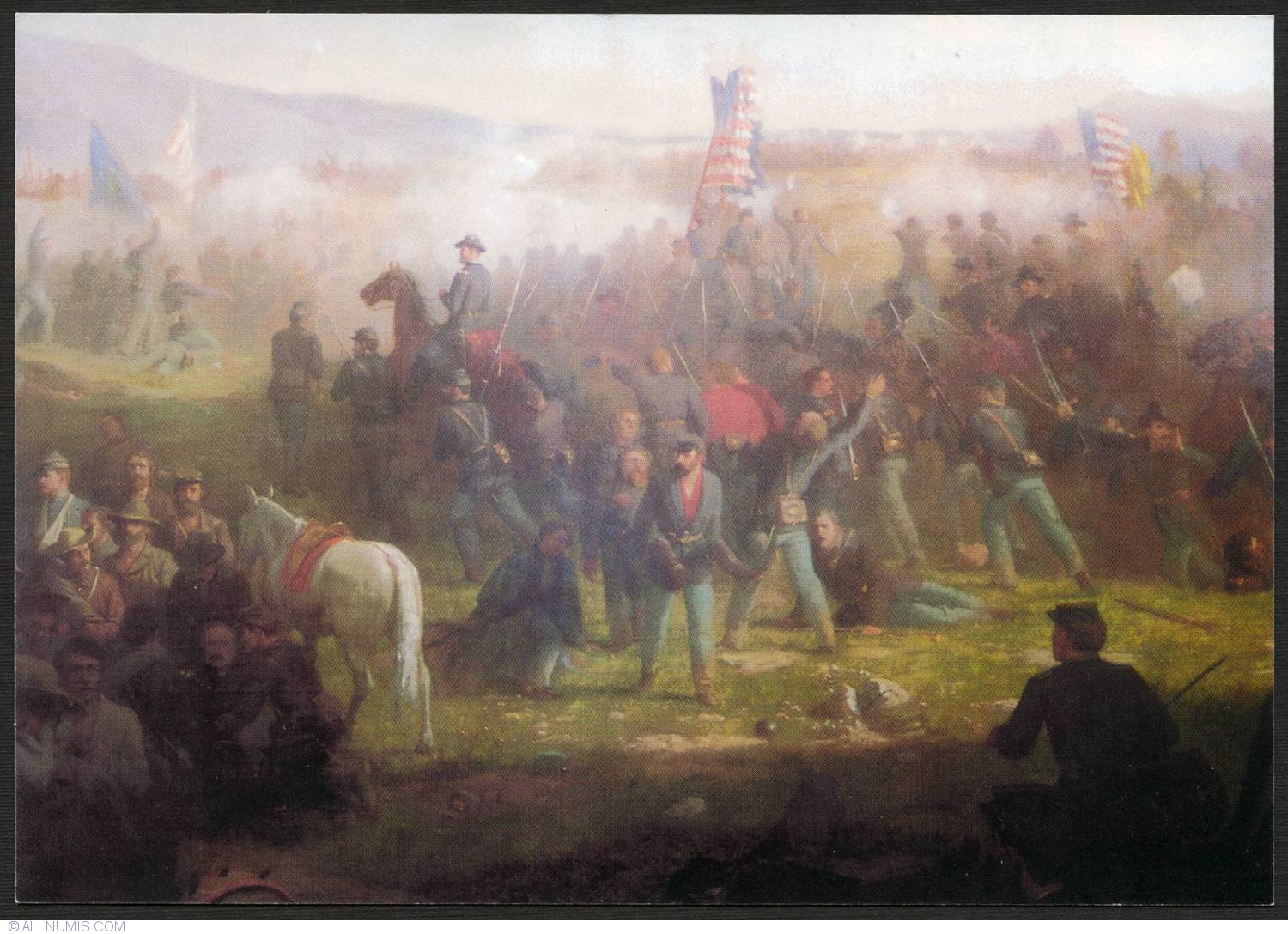 1500x1088 Vermont State House The Battle Of Cedar Creek, Vermont - Battle Of Cedar Creek Painting