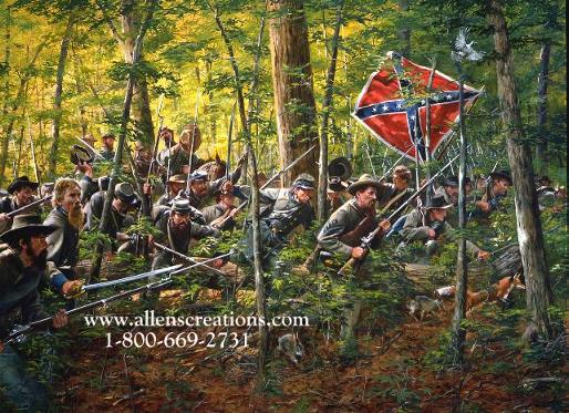 514x373 Jackson's Flank Attack A Civil War Art Print By Don Troiani - Battle Of Chancellorsville Painting