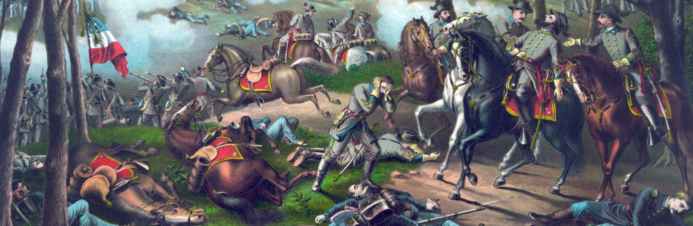 1389x454 Richard Ewell - Battle Of Chancellorsville Painting