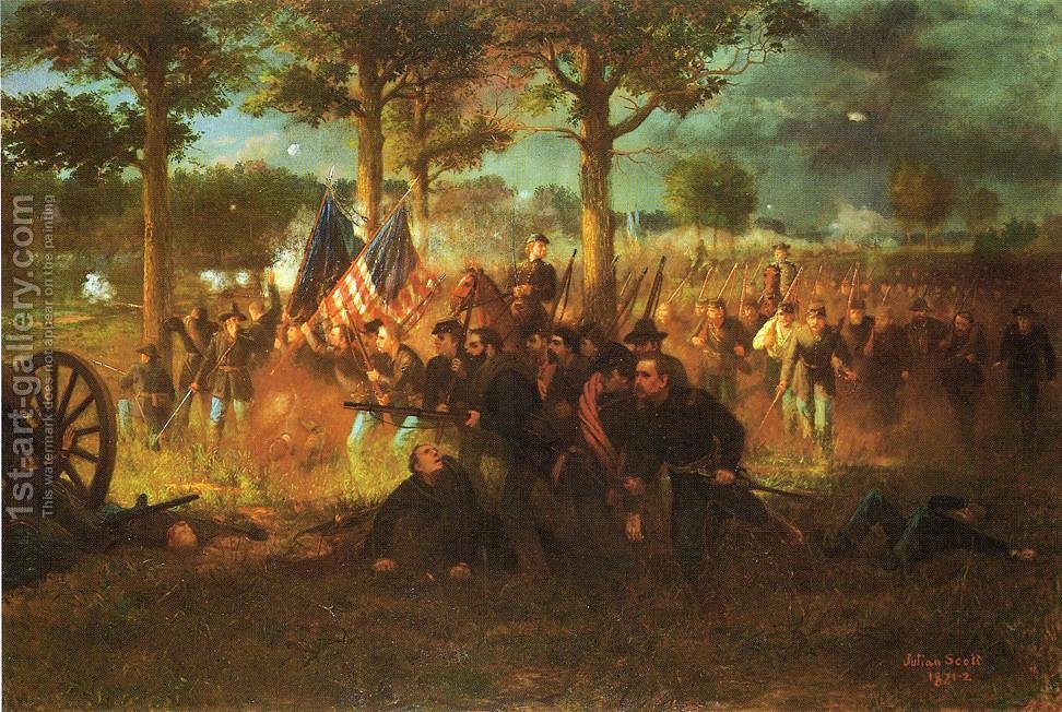 972x652 Vermont Division - Battle Of Chancellorsville Painting