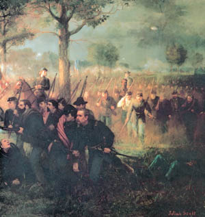 300x317 Warfare History Network The Irish Rifles At The Battle - Battle Of Chancellorsville Painting
