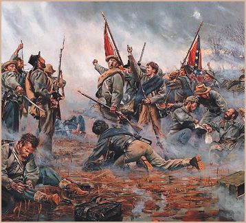 358x325 Chancellorsville Battle Art Prints - Battle Of Chancellorsville Painting