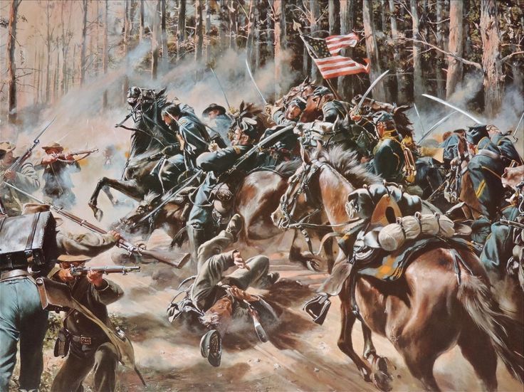 736x551 8th Pennsylvania - Battle Of Chancellorsville Painting