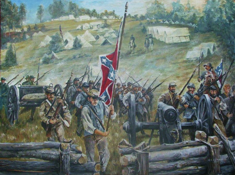 900x671 Battle Of Chancellorsville Painting By Richard Klingbeil - Battle Of Chancellorsville Painting
