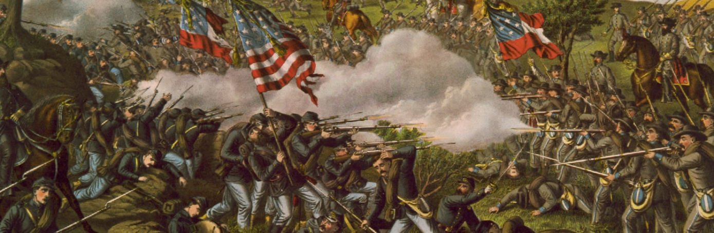 1389x454 Battle Of Chickamauga - Battle Of Chickamauga Painting