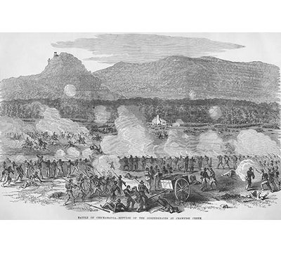 400x360 Buyenlarge - Battle Of Chickamauga Painting