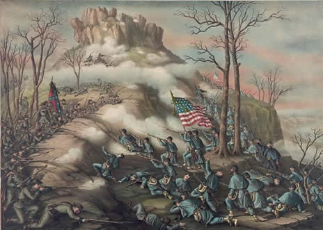 464x331 Chickamauga Chattanooga - Battle Of Chickamauga Painting