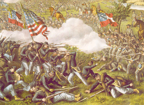 504x366 Civil War Unit - Battle Of Chickamauga Painting