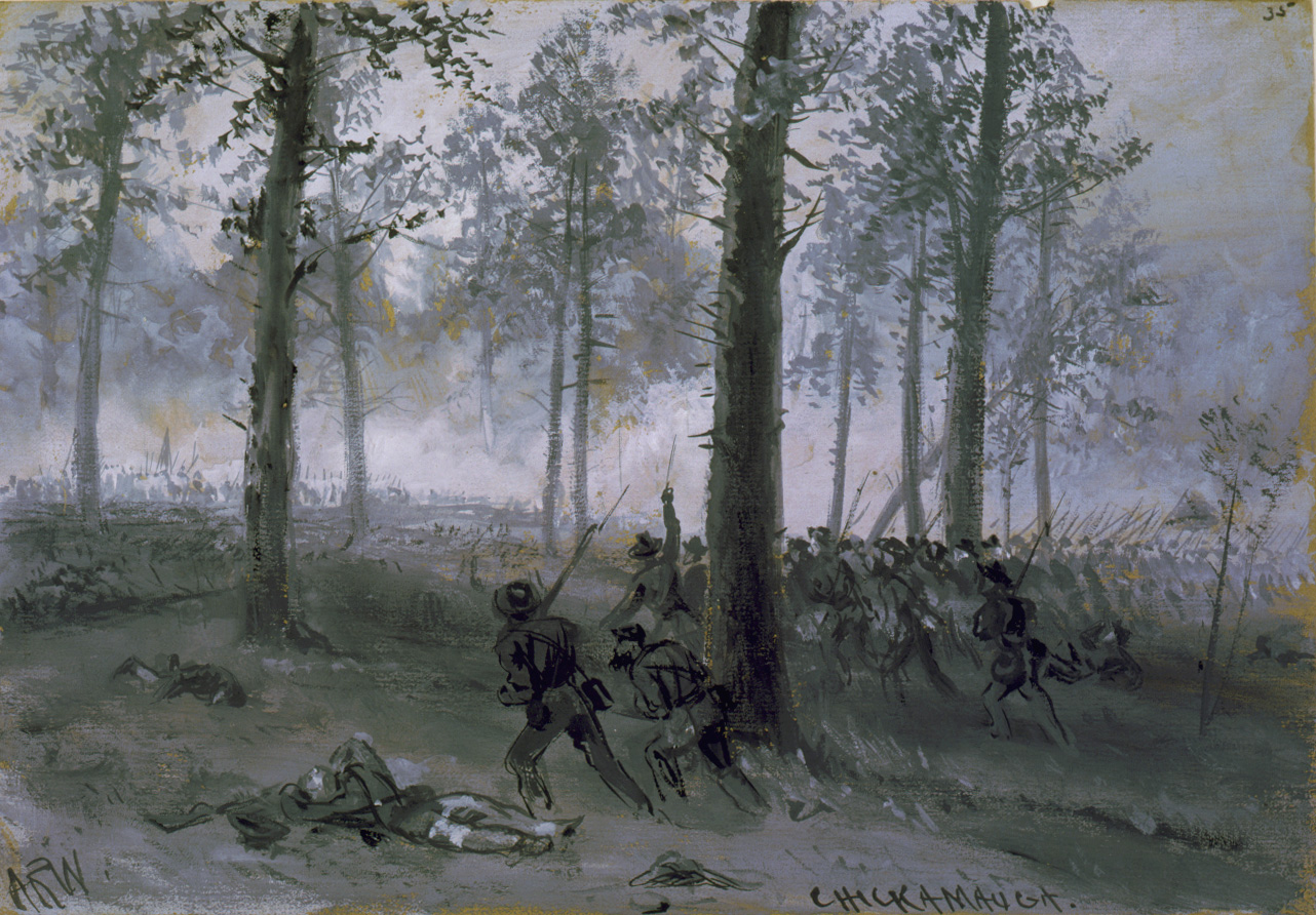 1282x892 Filewaud Chickamauga.jpg - Battle Of Chickamauga Painting