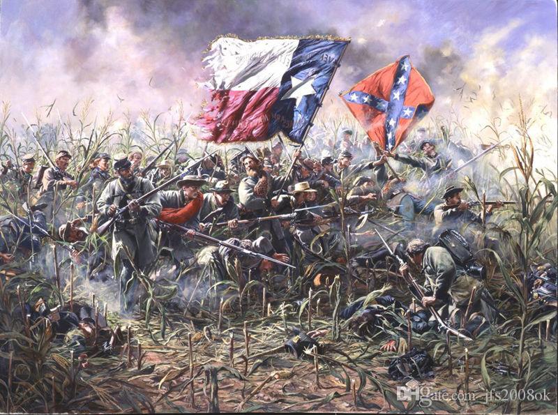 800x595 Framed Civil War Art Cleburne - Battle Of Chickamauga Painting