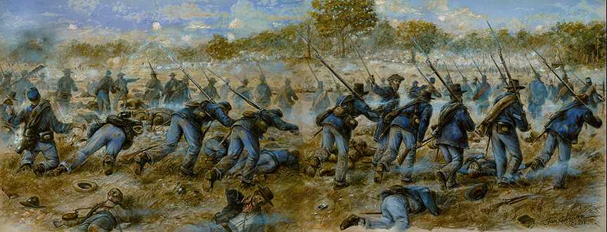864x331 The Ambrose Bierce Site - Battle Of Chickamauga Painting
