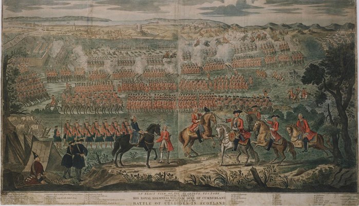 699x403 Filebattle Of Culloden Woodcut Painting 1746.jpg - Battle Of Culloden Painting