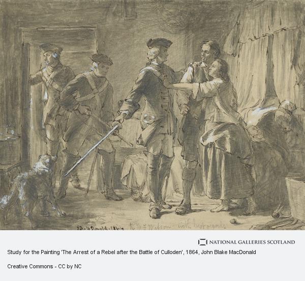 600x553 Study For The Painting - Battle Of Culloden Painting