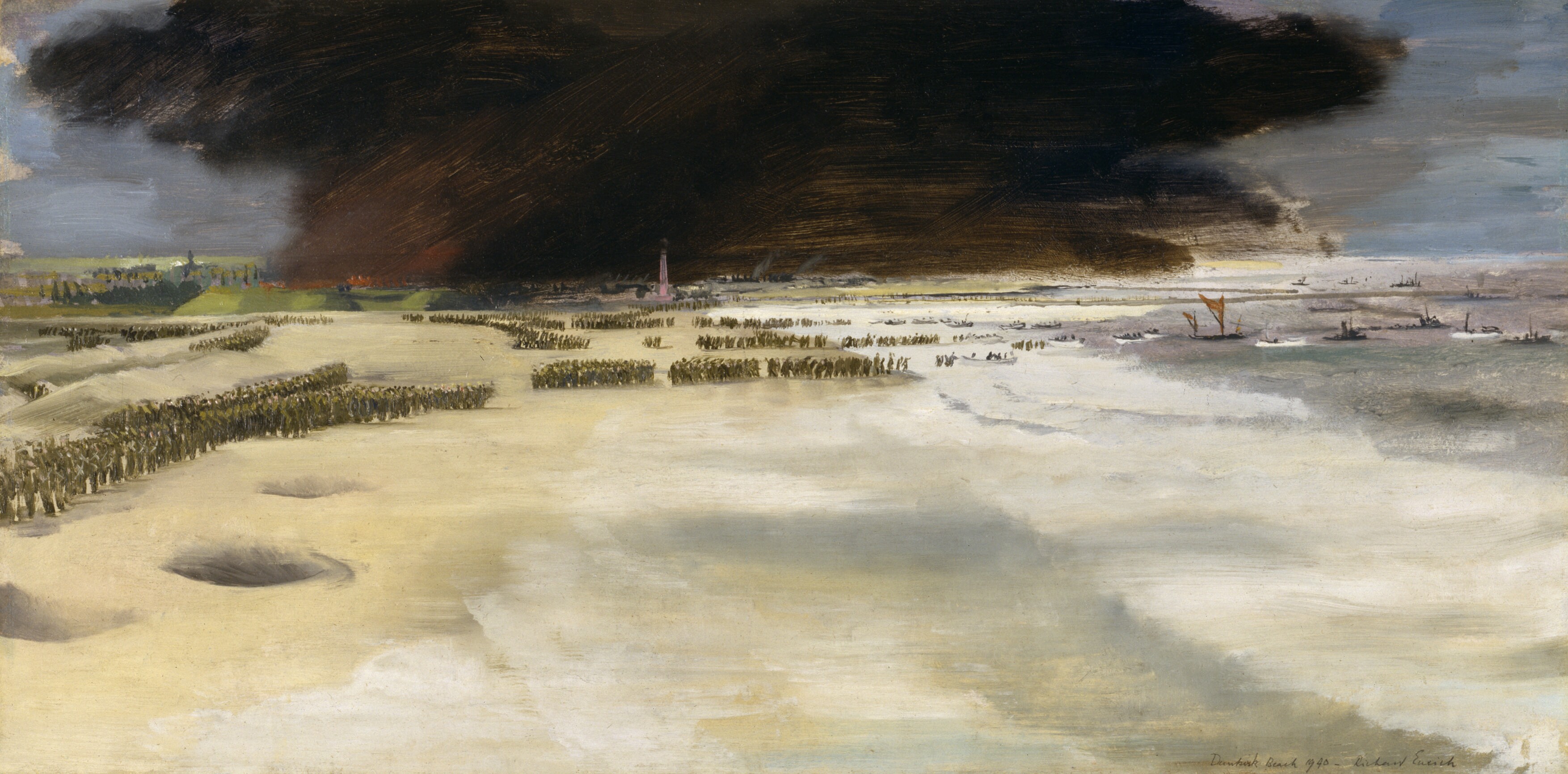 3508x1733 Filedunkirk Beaches, 1940 Art.iwmartld2277.jpg - Battle Of Dunkirk Painting