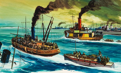 512x311 Historical Articles And Illustrations Blog Archive A Children'S - Battle Of Dunkirk Painting