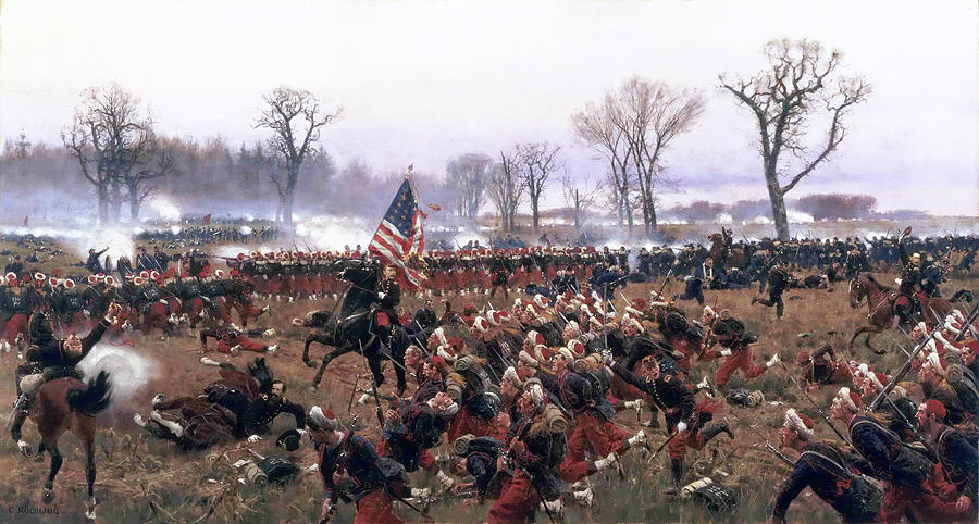 900x482 The Battle Of Fredericksburg Painting By Carl Rochling - Battle Of Fredericksburg Painting
