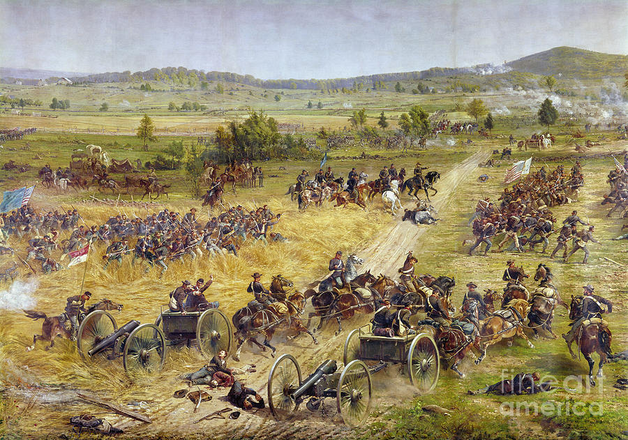 900x631 Civil War Gettysburg Photograph By Granger - Battle Of Gettysburg Painting
