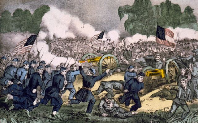 640x400 How The Irish Union Soldiers Stopped Pickett's Charge - Battle Of Gettysburg Picketts Charge Painting