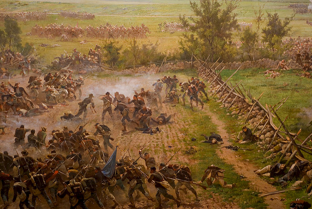 Battle Of Gettysburg Picketts Charge Painting at PaintingValley.com ...