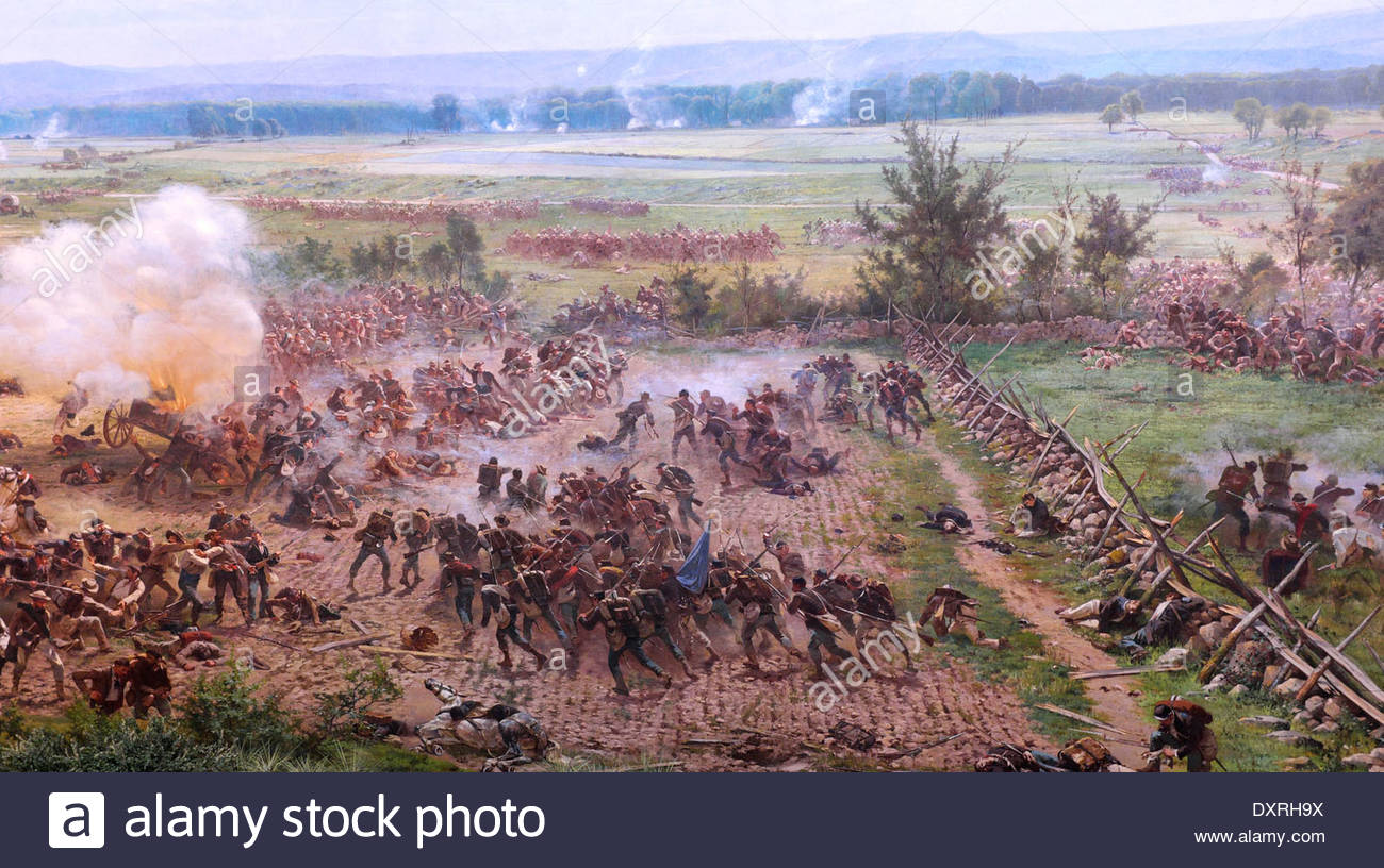 1300x816 Part Of Union Line Defending Against Pickett's Charge - Battle Of Gettysburg Picketts Charge Painting