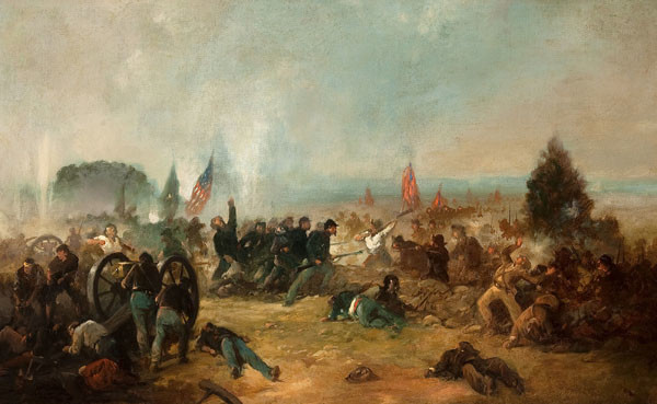 600x369 Pickett's Charge - Battle Of Gettysburg Picketts Charge Painting