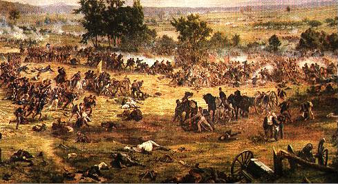489x267 Today In History July 3 = Gettysburg The Third Day - Battle Of Gettysburg Picketts Charge Painting