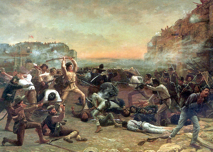 717x514 The Battle Of The Alamo, 1836 Landmark Events - Battle Of Gonzales Painting